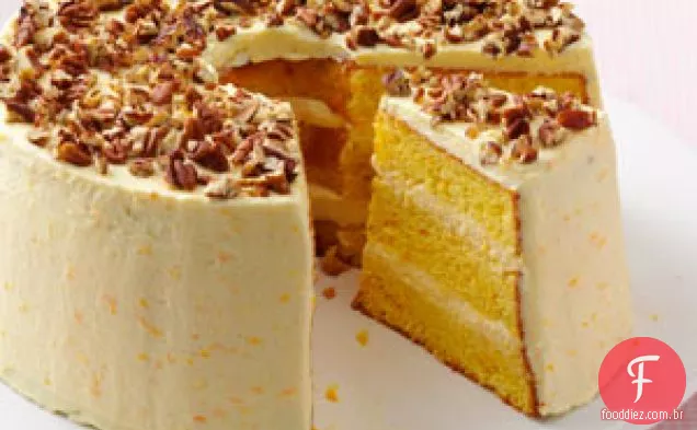 Bolo de laranja em camadas
