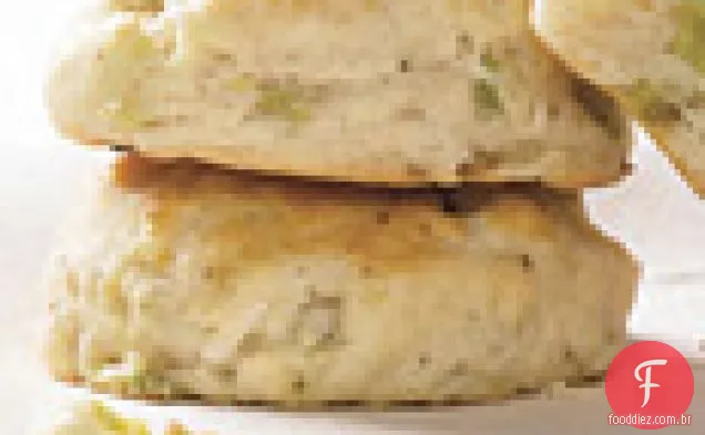 Biscoitos de rampa e leitelho com coentro rachado