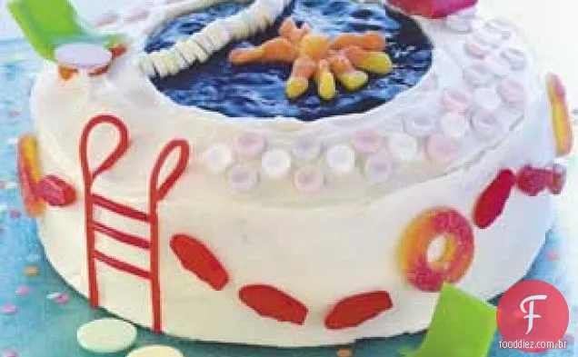 Bolo para festa na piscina