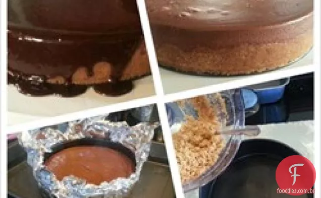 Cheesecake de chocolate amargo duplamente decadente