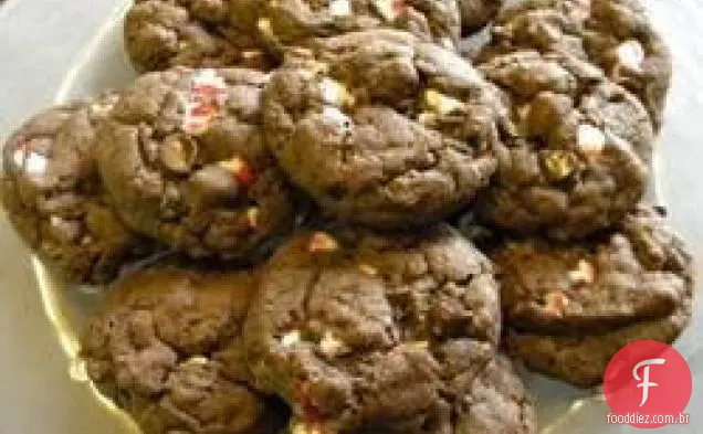 Biscoitos de menta com gotas de chocolate