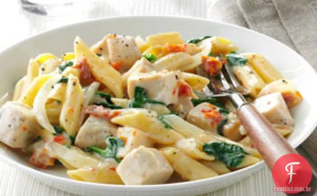 Mostaccioli de Frango e Espinafre