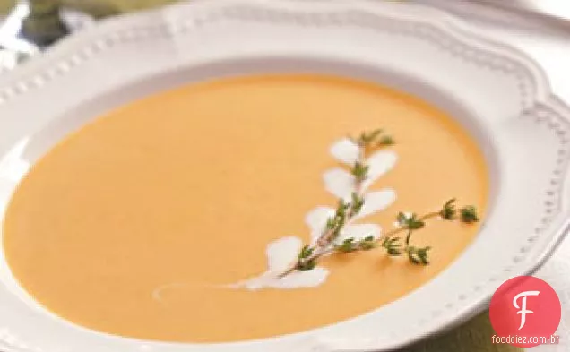 Bisque de abóbora com gengibre
