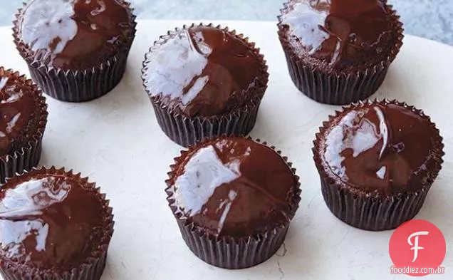 Cupcakes de Ganache de Chocolate