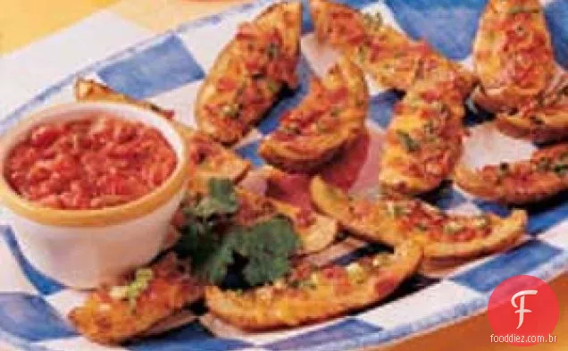 Peles de batata para taco