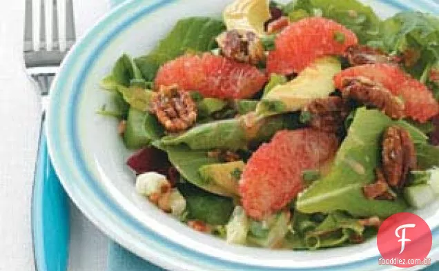 Salada de Toranja Caramelizada