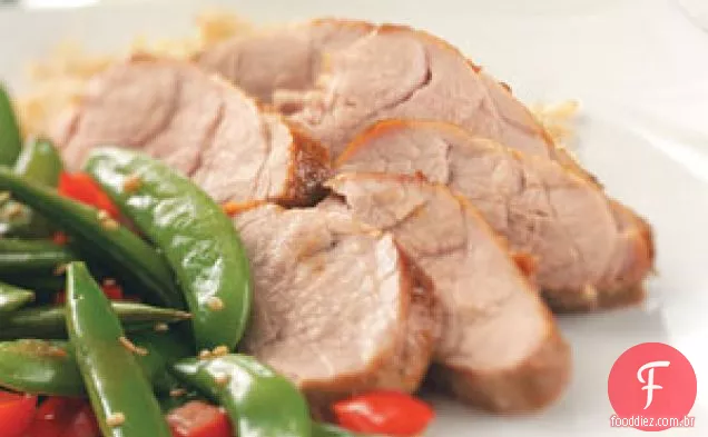 Lombo de porco asiático marinado