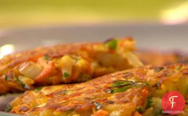 Hambúrgueres de vegetais de raiz