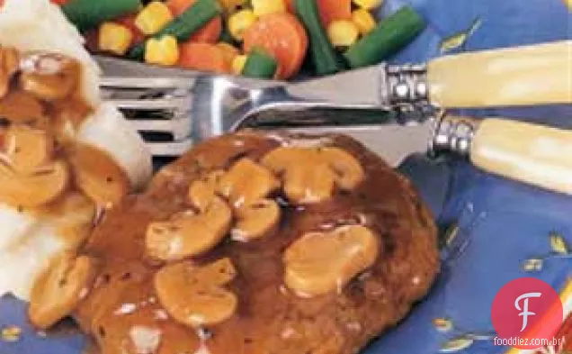 Bife Salisbury com Cogumelos
