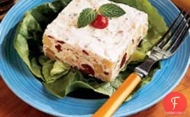 Salada congelada de cranberry e banana