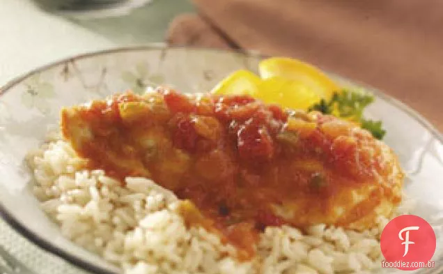 Frango com Salsa de Damasco e Laranja