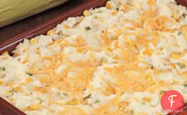 Purê de batata com alho e milho