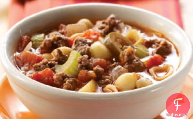 Sopa de Hambúrguer Apimentada