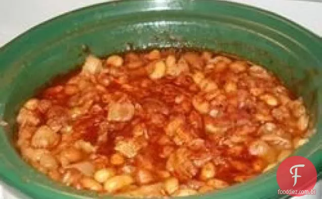 Feijão cozido na panela elétrica