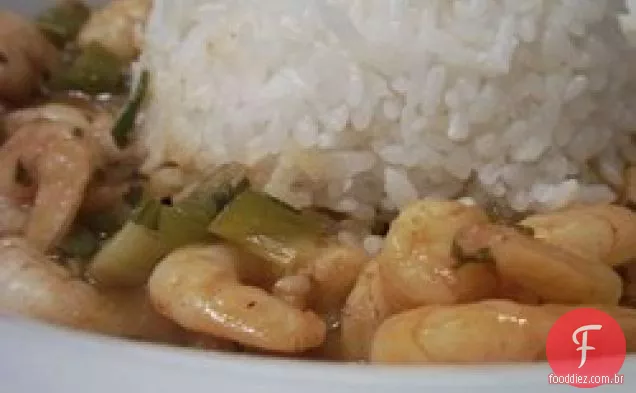 Curry Vermelho Tailandês de Camarão