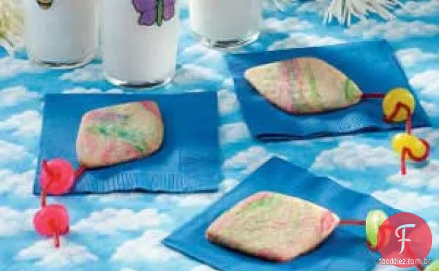 Biscoitos de pipa tingidos