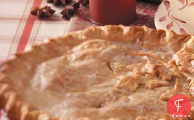 Torta de pêra com crosta dupla