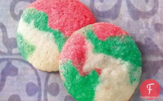 Biscoitos de menta espiralados
