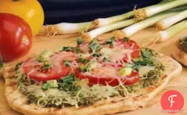 Pizzas individuais grelhadas