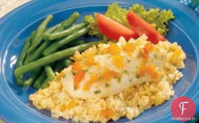 Frango com arroz ao sol