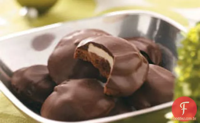 Surpresas de chocolate com menta