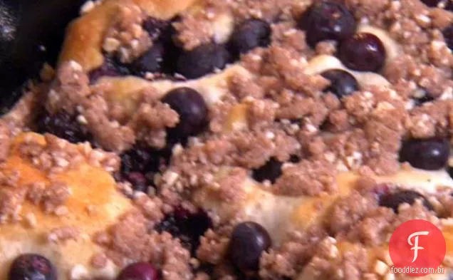 Bolo de mirtilo fácil na frigideira