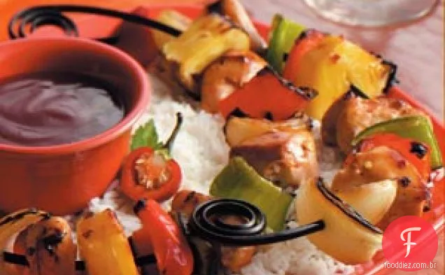 Espetinhos de Frango Tropical