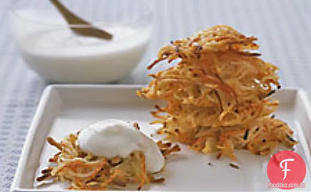 Latkes de cenoura e batata