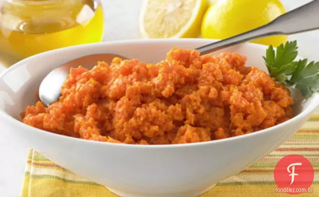 Mel purê de cenouras (receita de manteiga leve)