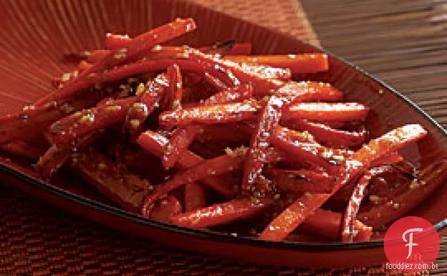 Cenouras Salteadas De Gengibre