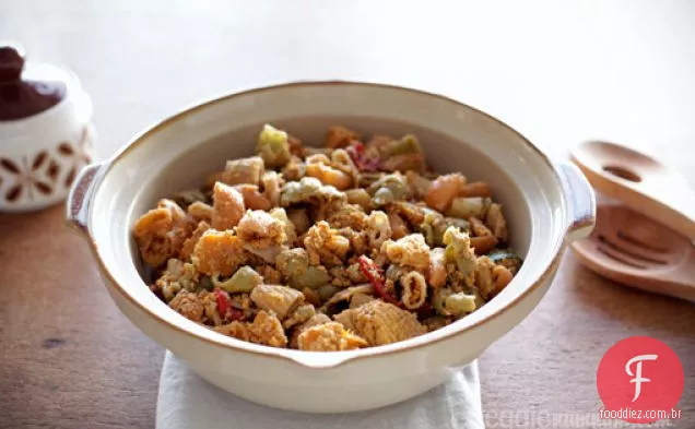 Pesto De Cenoura E Noz Com Legumes Assados E Vegeroni
