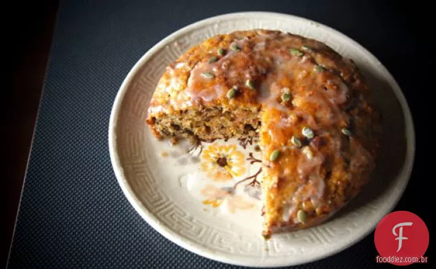 Bolo de cenoura e Banana com Choc-nut