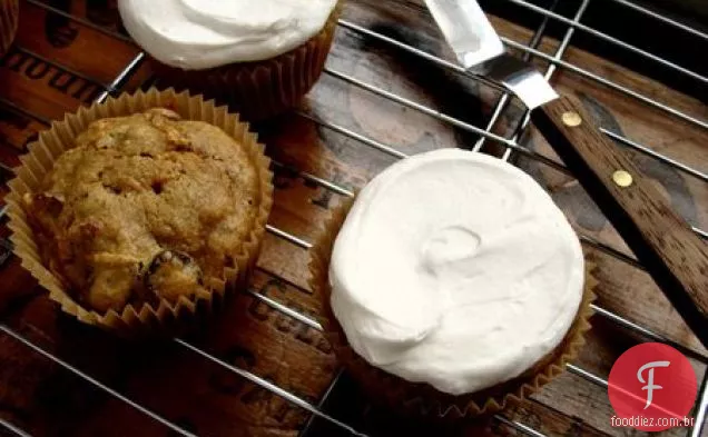 Cupcakes de cenoura sem laticínios