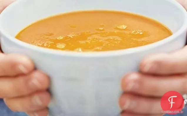 Sopa de cenoura e Feijão Branco