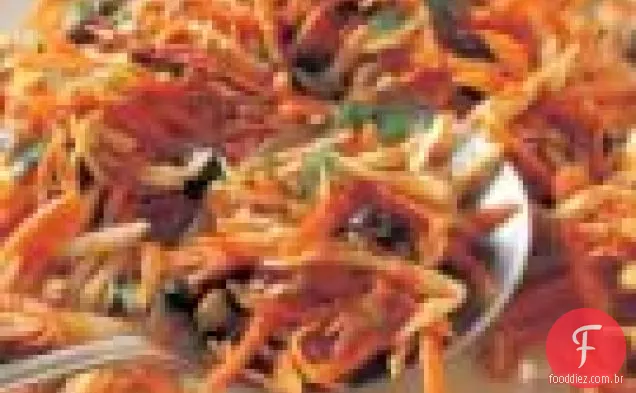 Salada de cenoura e pastinaga com especiarias do Norte da África