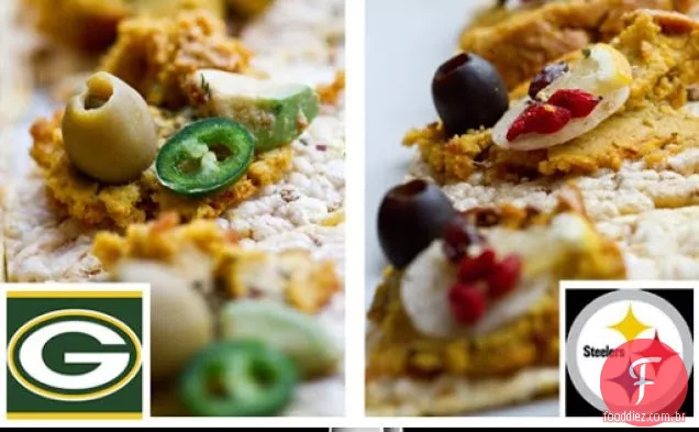 Steelers vs. Packers! ..via Gold Caju Cheese Apps