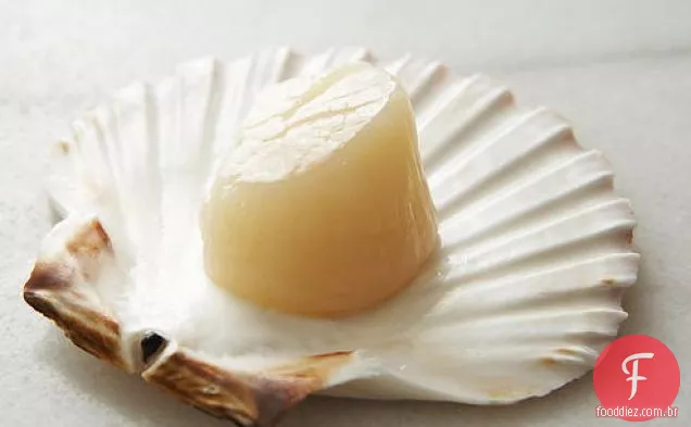 Vieira, camarão e Fondue de peixe
