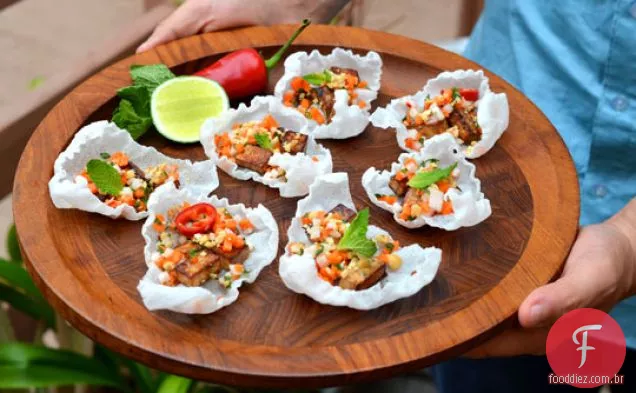 Batatas fritas de arroz de inspiração vietnamita