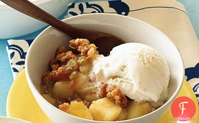 Pêra gengibre crocante com friável Streusel