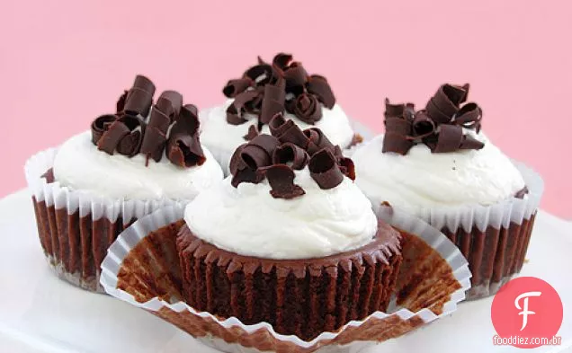 Chávenas De Cheesecake De Chocolate E Gengibre