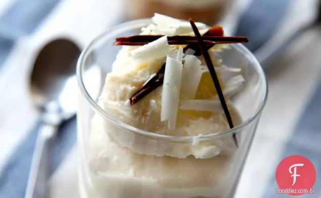 Chocolate Branco Gengibre Cheesecake Pots