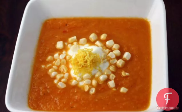 Sopa De Cenoura Com Gengibre E Limão