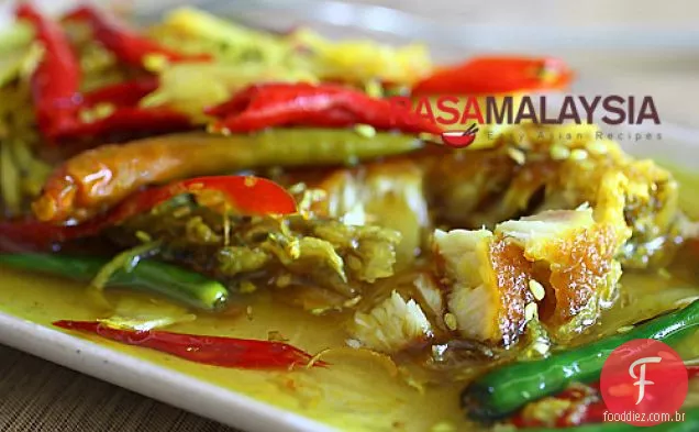 Receita de peixe Acar Nyonya (acar Hu)