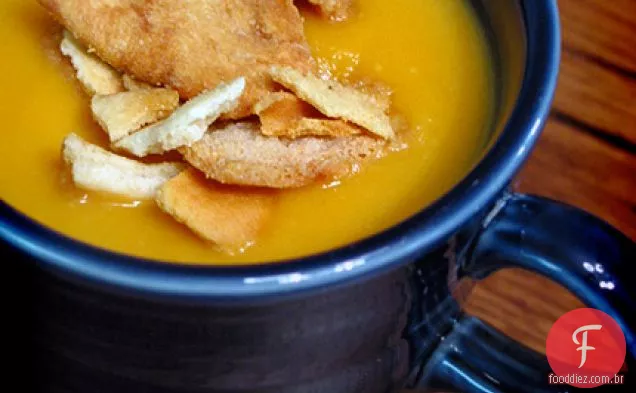 Sopa De Batata Doce Com Missô E Gengibre