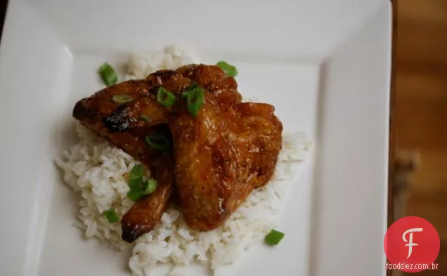 Asas de frango gengibre-mel