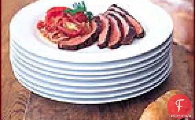 Bife de flanco com alho e gengibre