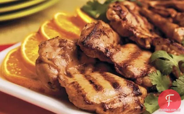 Coxas De Frango Grelhadas Com Laranja E Gengibre