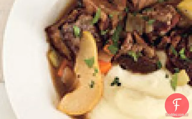 Carne assada com peras e Gengibre fresco
