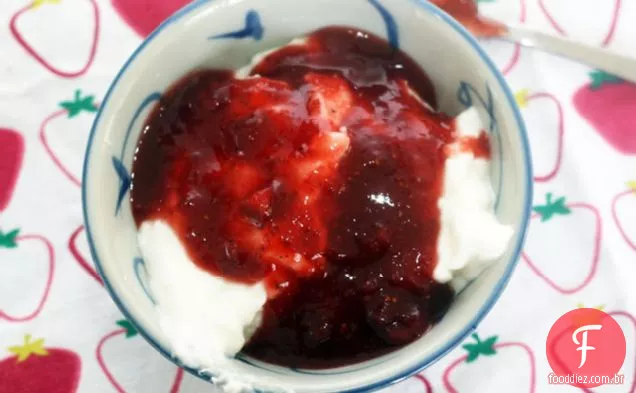 Morango-ruibarbo hortelã Ginger Jam