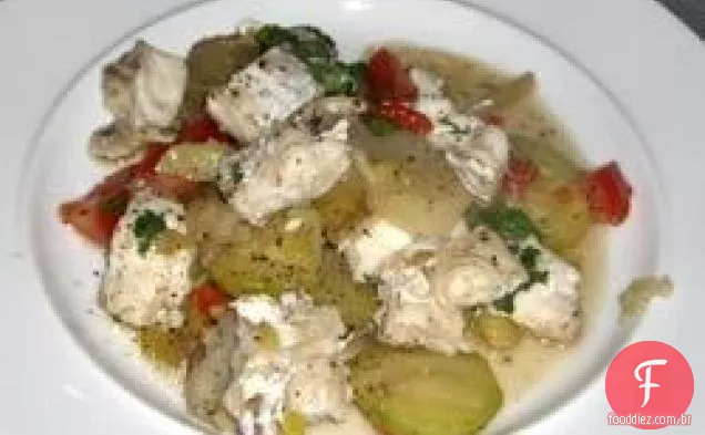 Peixe Assado No Mediterrâneo